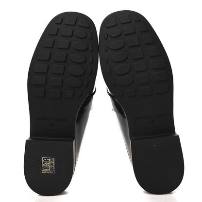 Bottega Veneta Soft Vinyl Calfskin Monsieur Loafers  40 Black 6 of 8