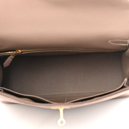 Hermes Togo Kelly Retourne 32 Etoupe 4 of 11