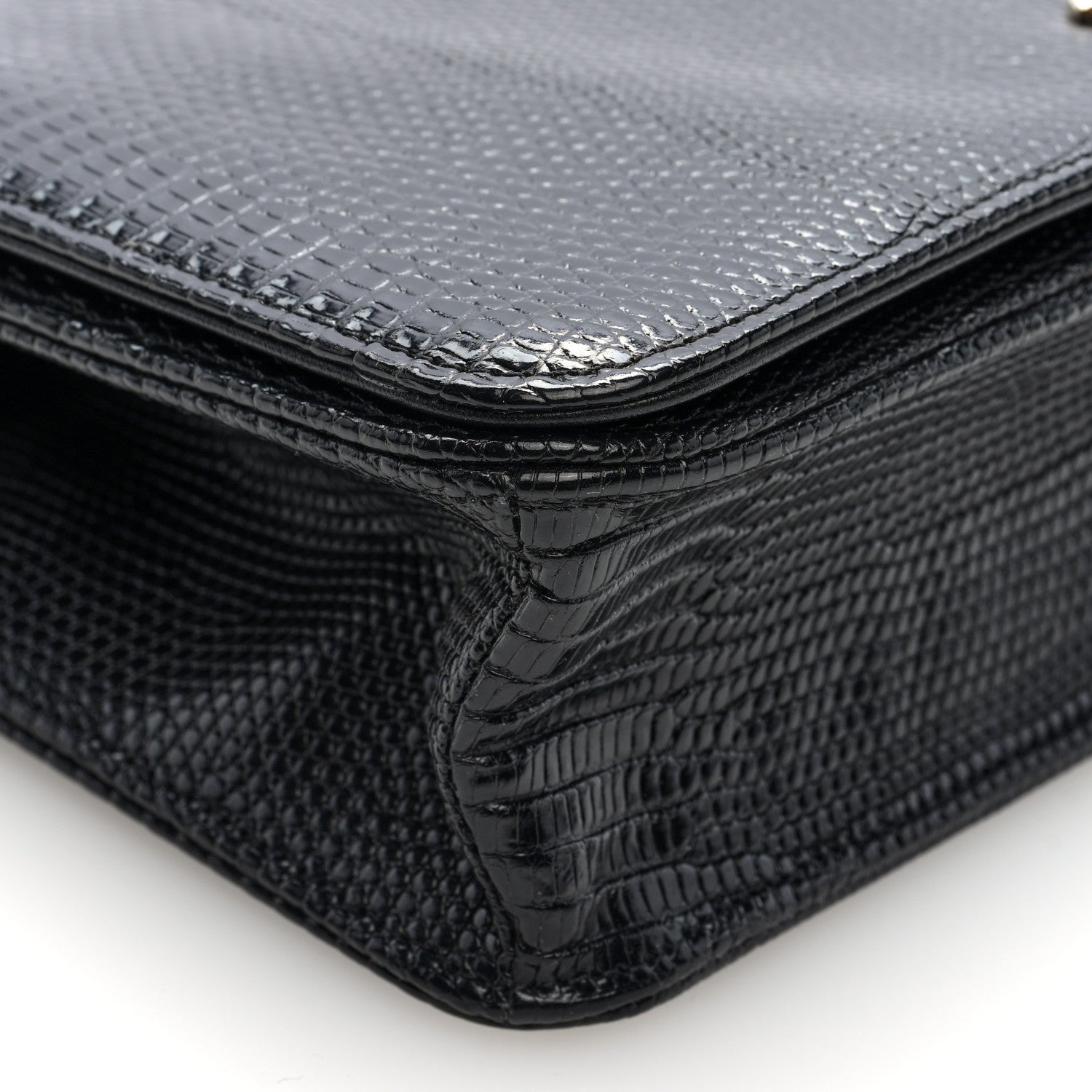 Chanel Lizard Small Single Flap Black 9 of 10