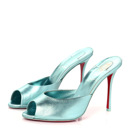 Christian Louboutin Metallic Kid Laminato Me Dolly 100 Sandals 41 Bermuda 41 3 of 7