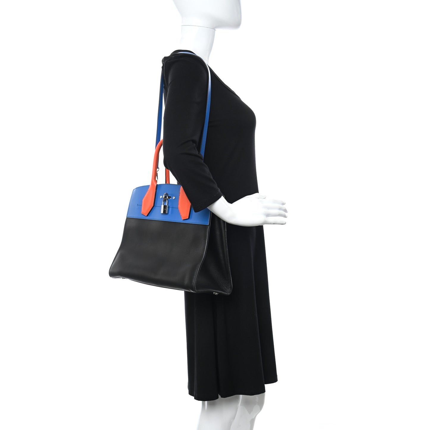 Calfskin City Steamer MM Black Blue Orange