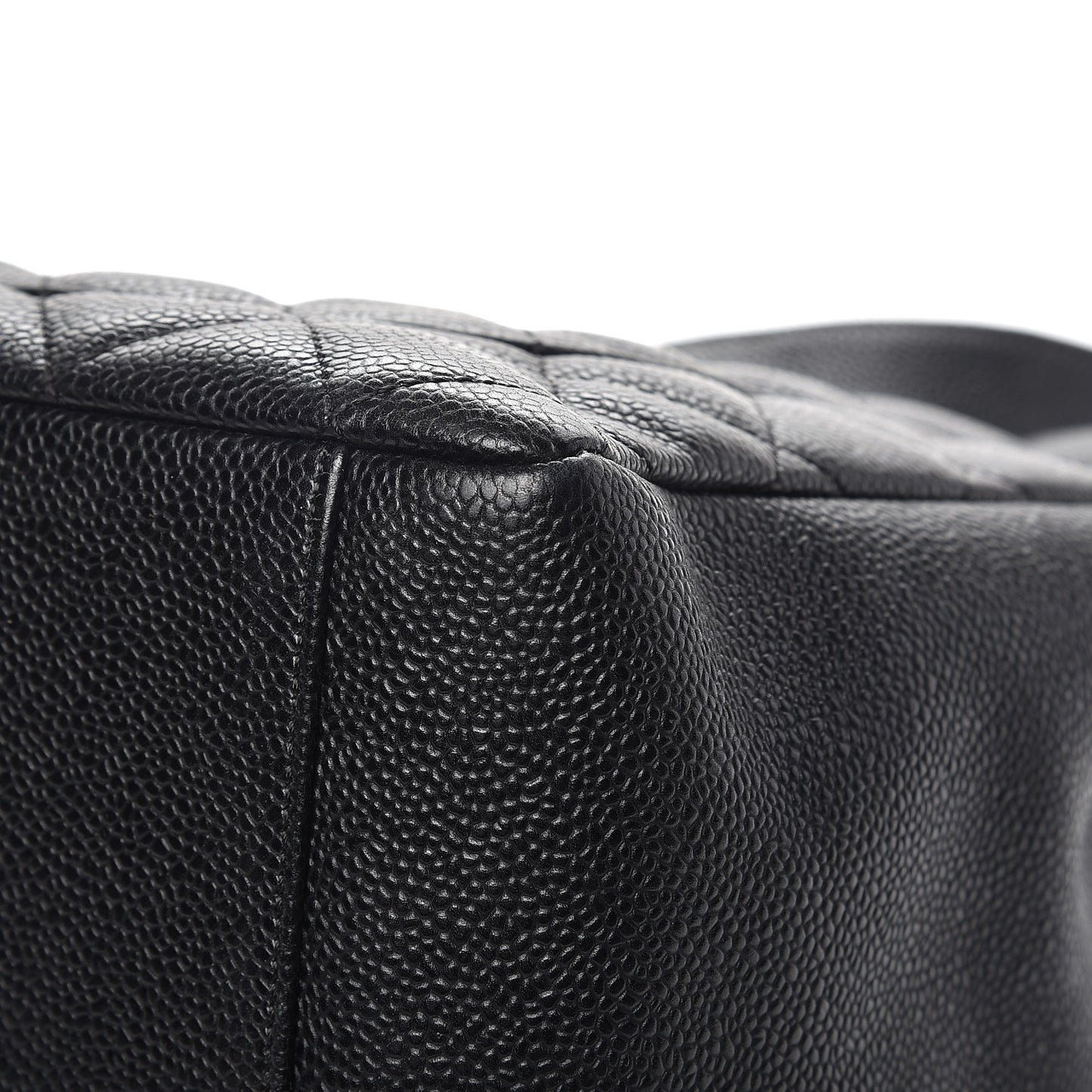 Caviar Quilted Grand Shopping Tote GST Black