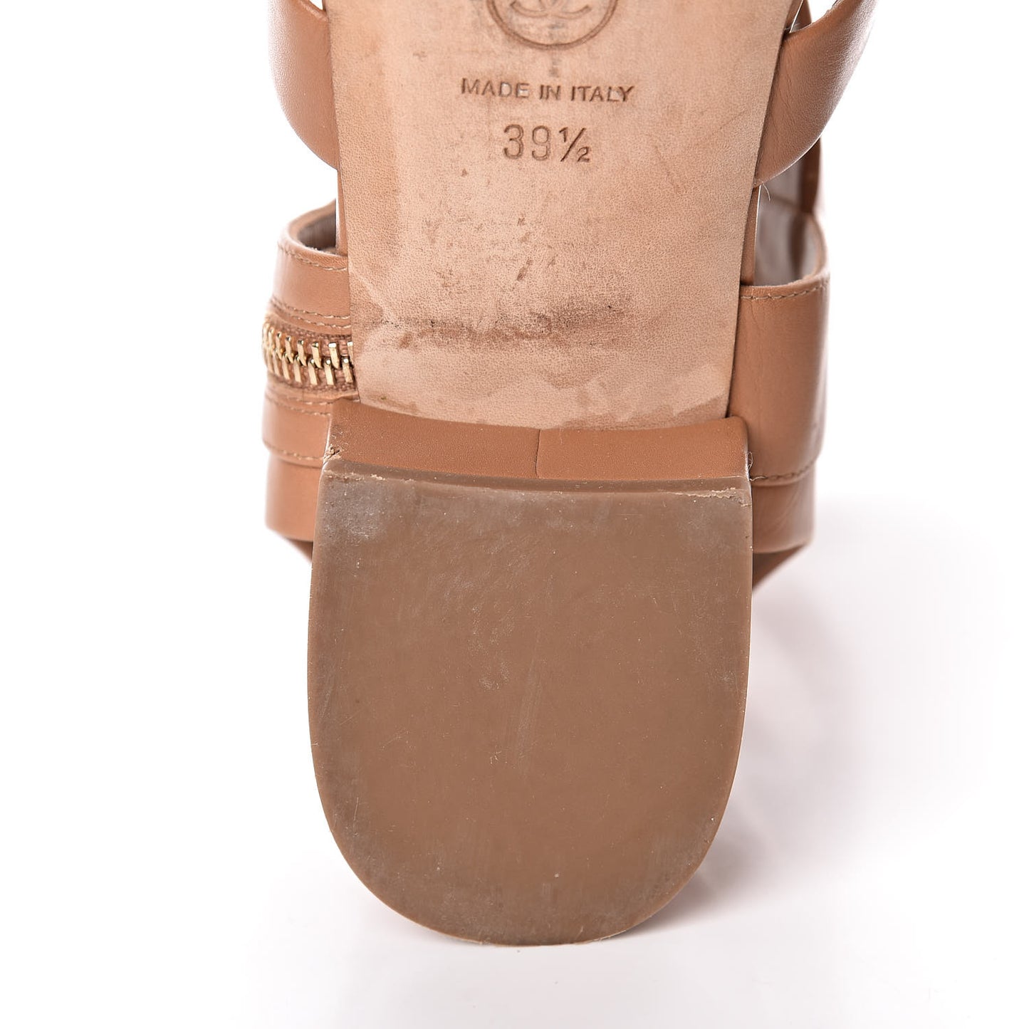 Calfskin Gladiator Sandals 39.5 Brown