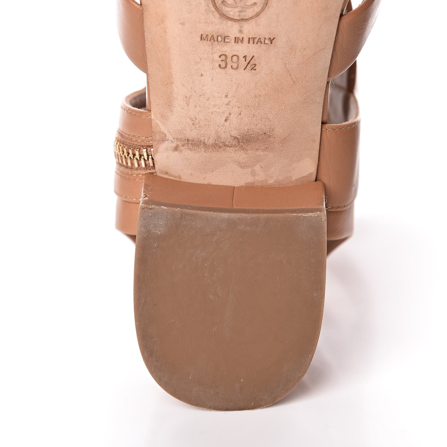 Chanel Calfskin Gladiator Sandals 39.5 Brown 13 of 15