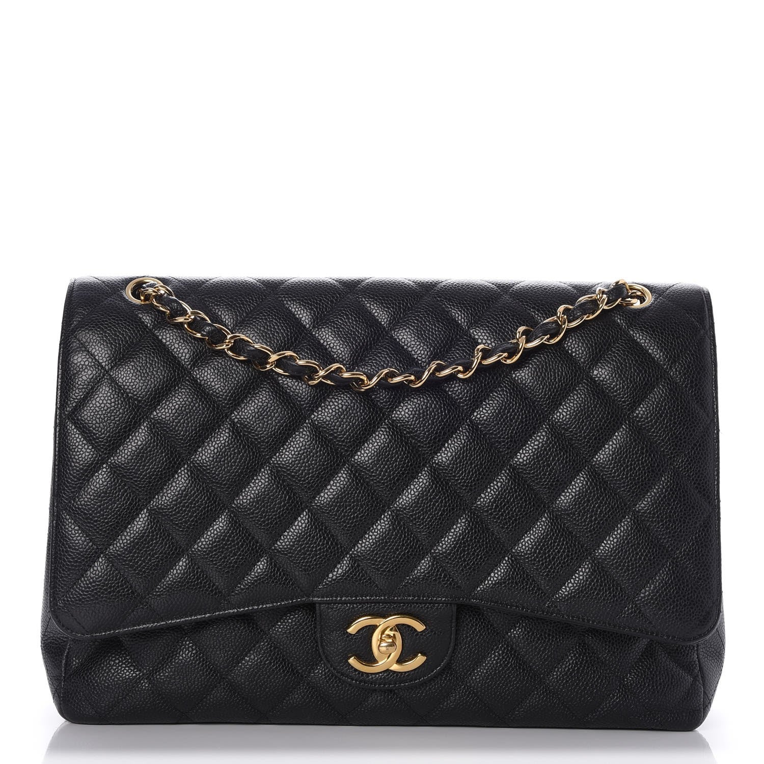 Chanel Caviar Quilted Maxi Double Flap Black 1 of 8
