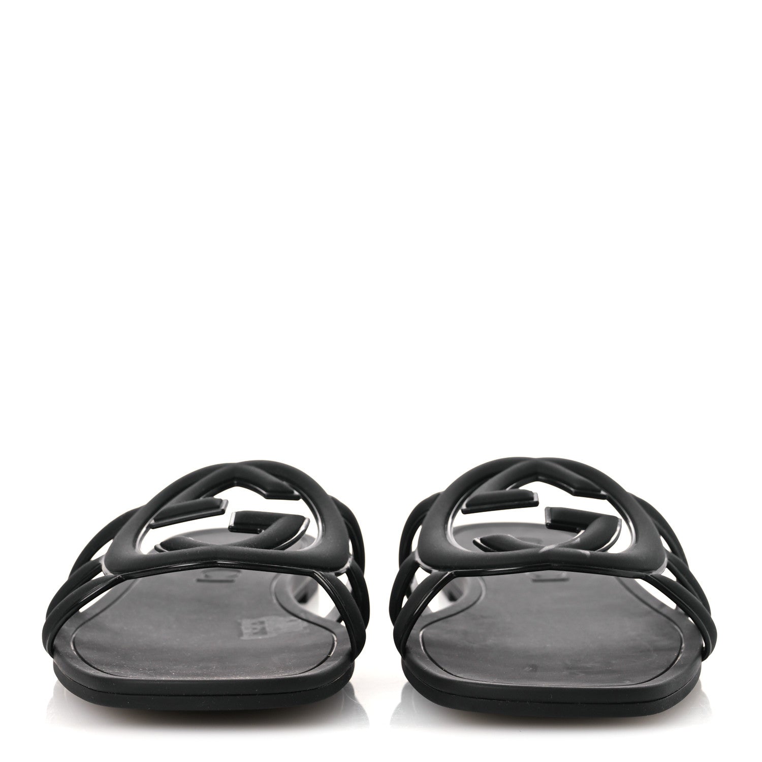Gucci Rubber Interlocking G Womens Slide Sandals 36 Black 36 Black 3 of 13