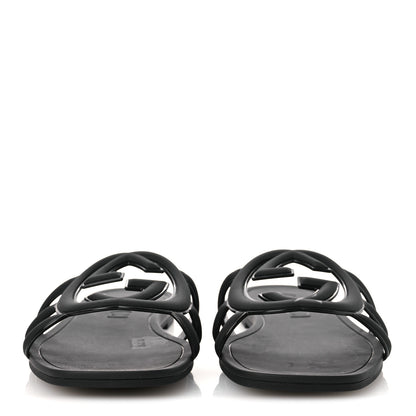 Gucci Rubber Interlocking G Womens Slide Sandals 36 Black 36 Black 3 of 13