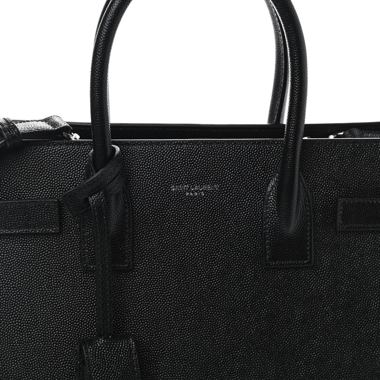 Grained Calfskin Baby Sac De Jour Black