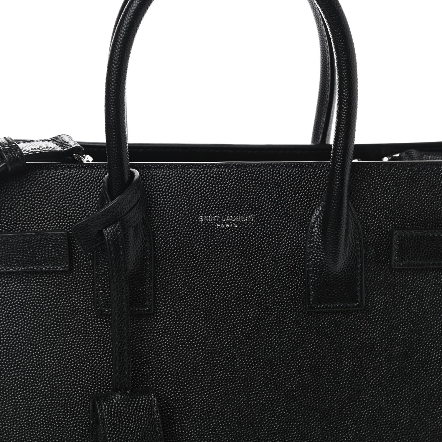 Saint Laurent Grained Calfskin Baby Sac De Jour Black 9 of 9