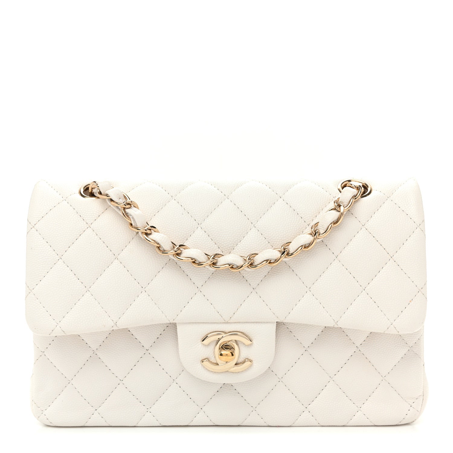 Chanel Caviar Quilted Small Double Flap White 1 of 11