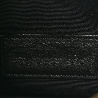 Saint Laurent Grain De Poudre Chevron Monogram Bill Pouch Dusty Grey 7 of 8