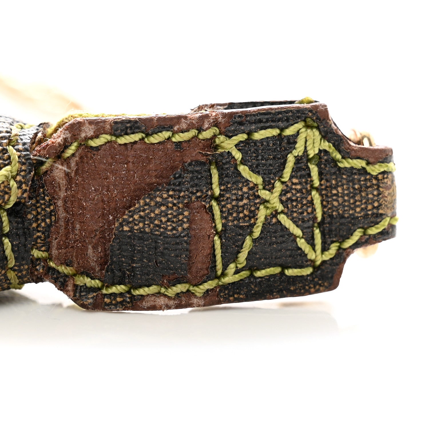 Fendi Zucca Spalmati Pochette Tobacco Wasabi 9 of 9