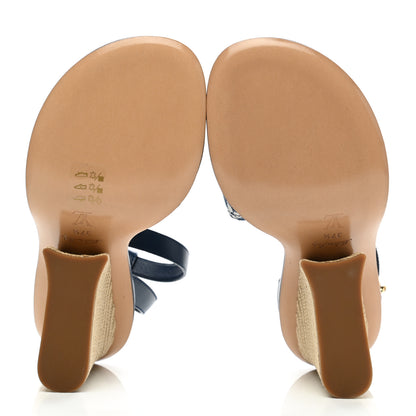 Louis Vuitton Monogram Denim Maia Wedge Sandal 37.5 5 of 8