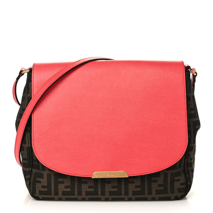 Fendi Zucca Vitello Elite Messenger Bag Tobacco Ecstasy 1 of 6