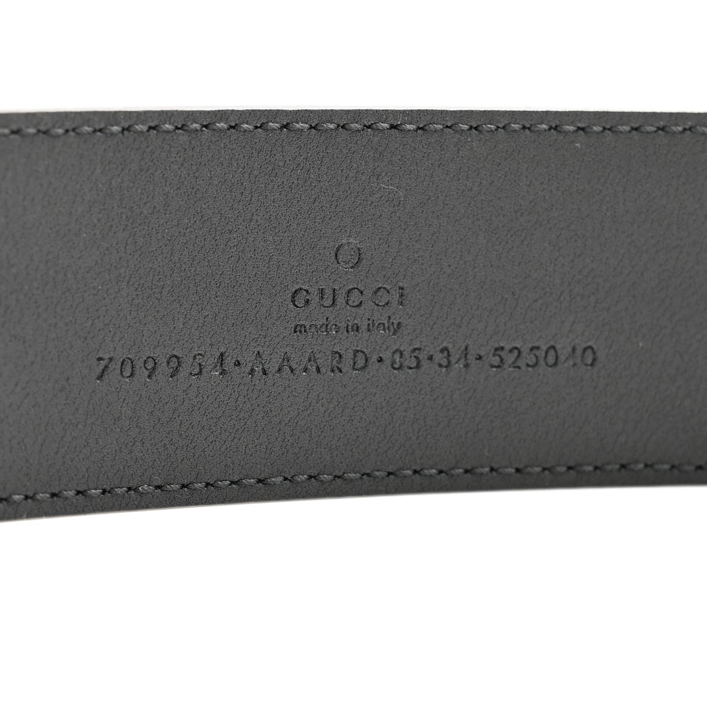 Textured Dollar Calfskin Criss-Cross Double G Memorable Buckle 40mm Belt 85 34 Black