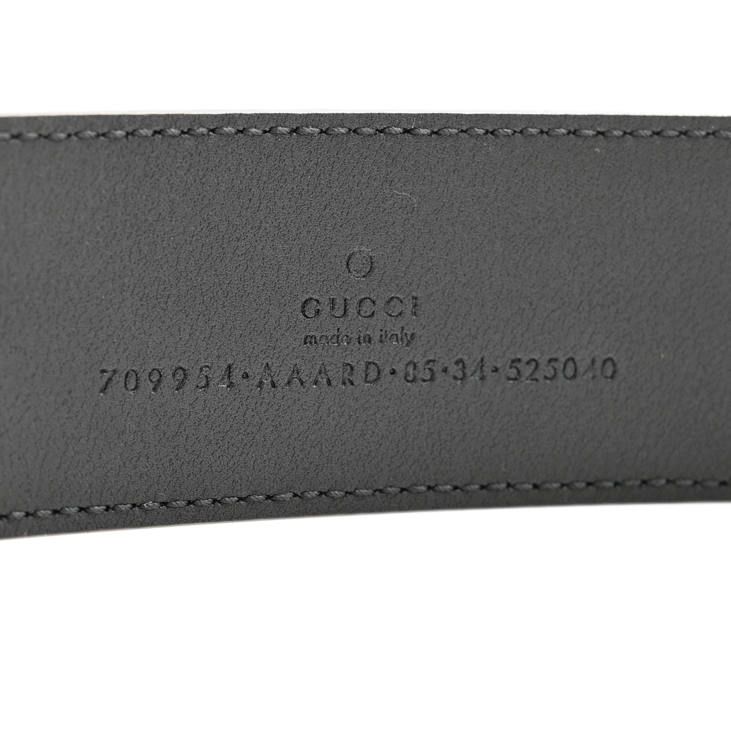 Gucci Textured Dollar Calfskin Criss-Cross Double G Memorable Buckle 40mm Belt 85 34 Black 6 of 7