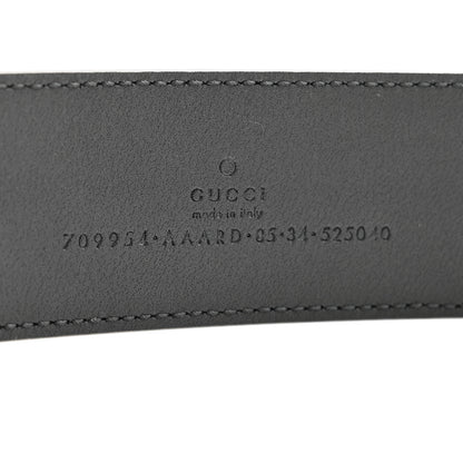 Gucci Textured Dollar Calfskin Criss-Cross Double G Memorable Buckle 40mm Belt 85 34 Black 6 of 7