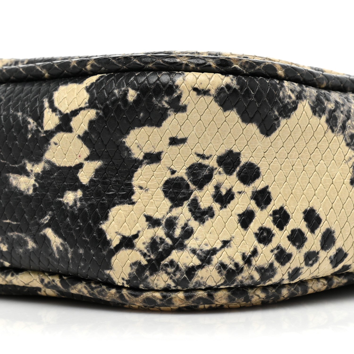 Saint Laurent Python Embossed Calfskin Monogram Blogger Bag Black Beige 8 of 12