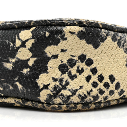 Saint Laurent Python Embossed Calfskin Monogram Blogger Bag Black Beige 8 of 12