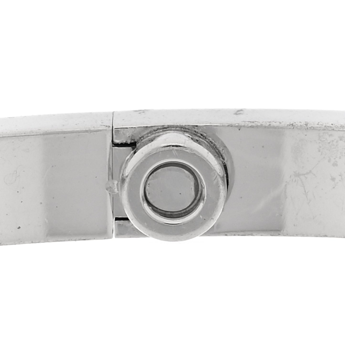 18K White Gold 6 Diamond Small LOVE Bracelet 17