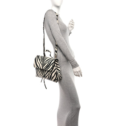 Mansur Gavriel Saffiano Zebra Print Mini Lady Bag Black White 2 of 12