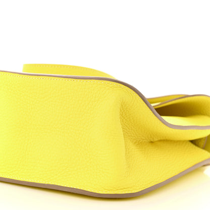Hermes Taurillon Clemence Halzan 31 Lime 10 of 10