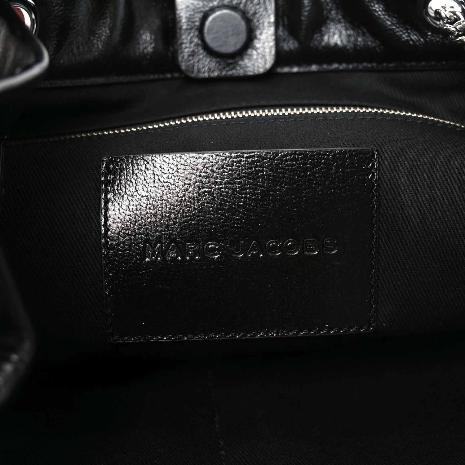 Marc Jacobs Denim Quilted Chain Large The Sack Bag Light Wash Indigo 6 of 9