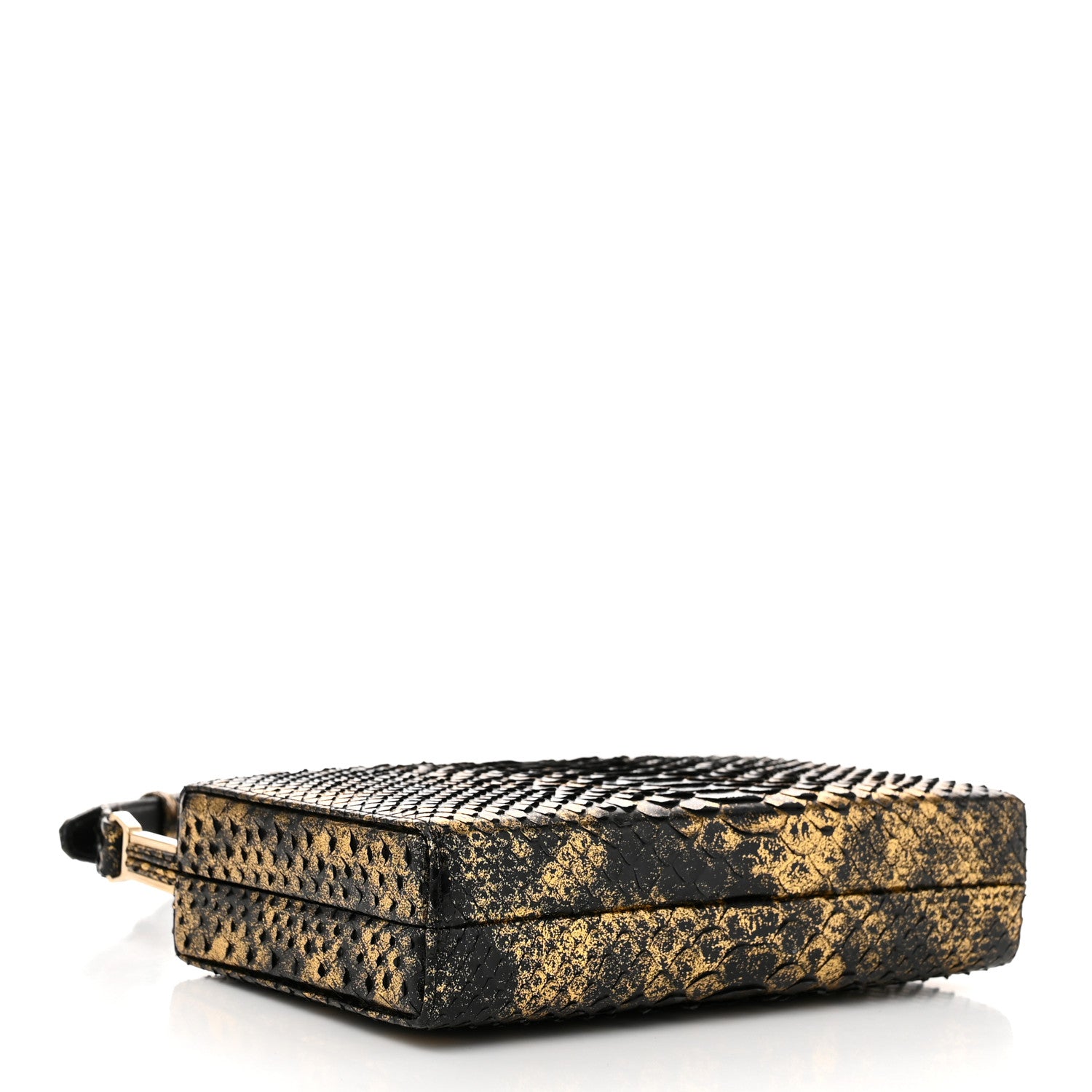 Chanel Snakeskin 2.55 Reissue Clutch Bag Black Gold 4 of 10