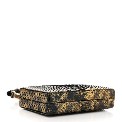 Chanel Snakeskin 2.55 Reissue Clutch Bag Black Gold 4 of 10