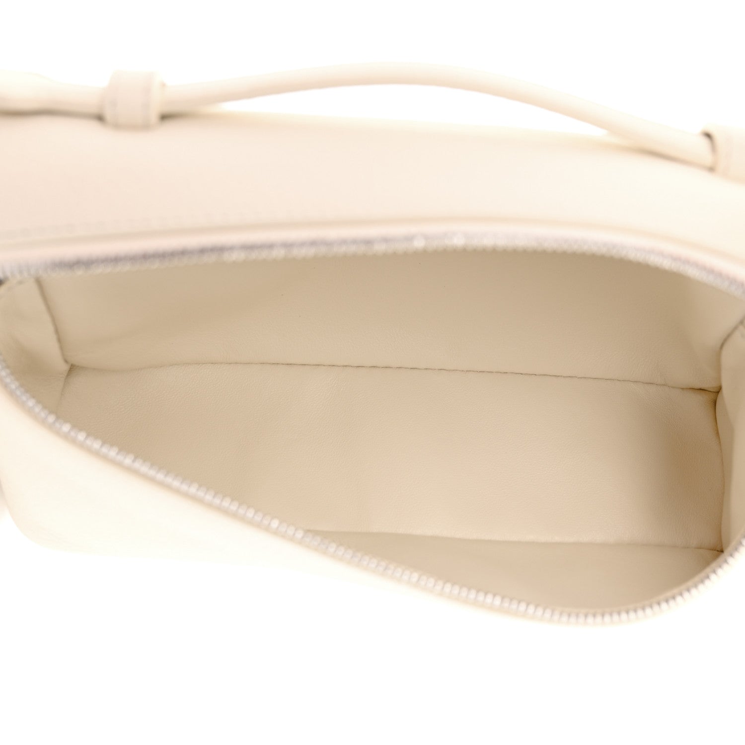 Loro Piana Grained Calfskin L19 Extra Pocket Pouch Whisper White 5 of 9