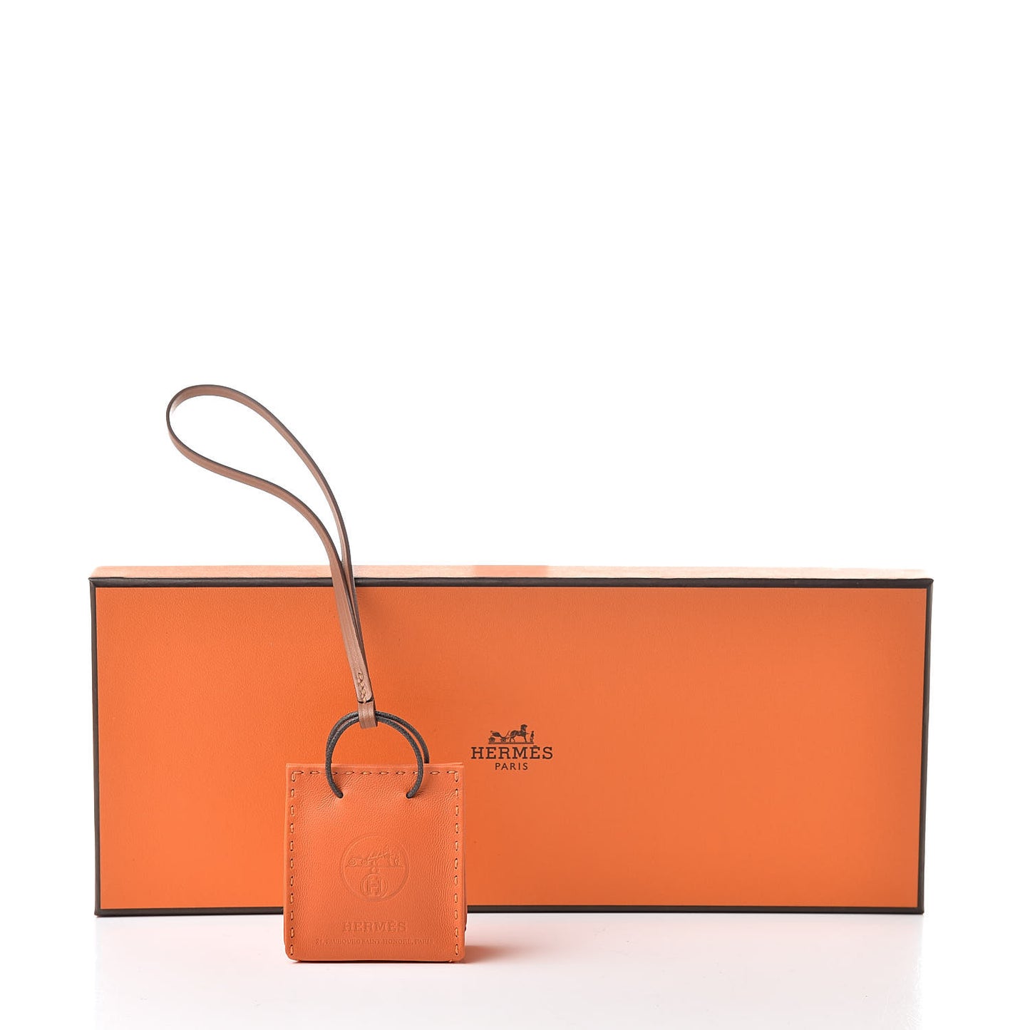 Milo Lambskin Swift Shopping Bag Charm Feu Gold