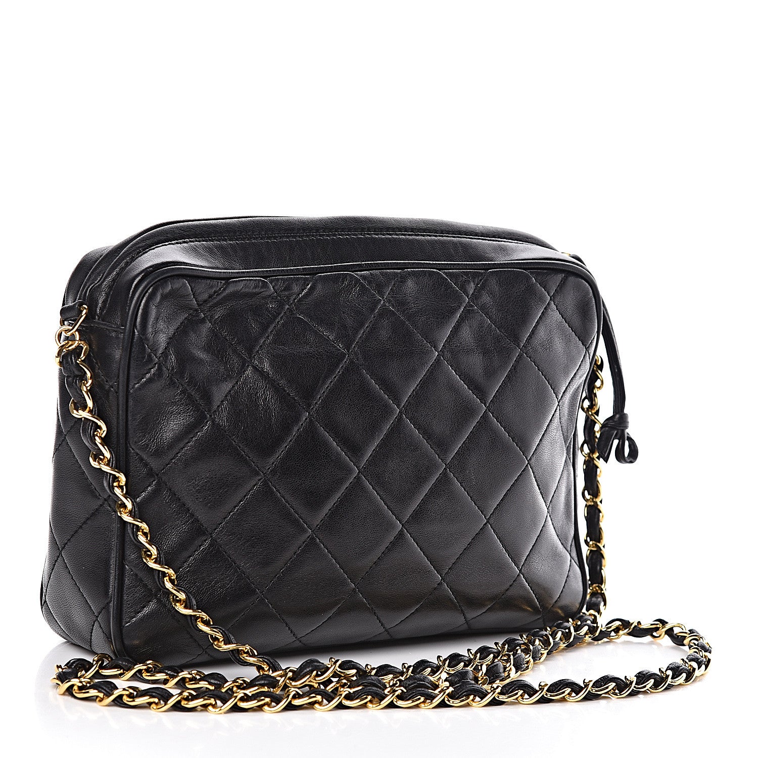 Chanel Lambskin Quilted Camera Case Black 3 of 17