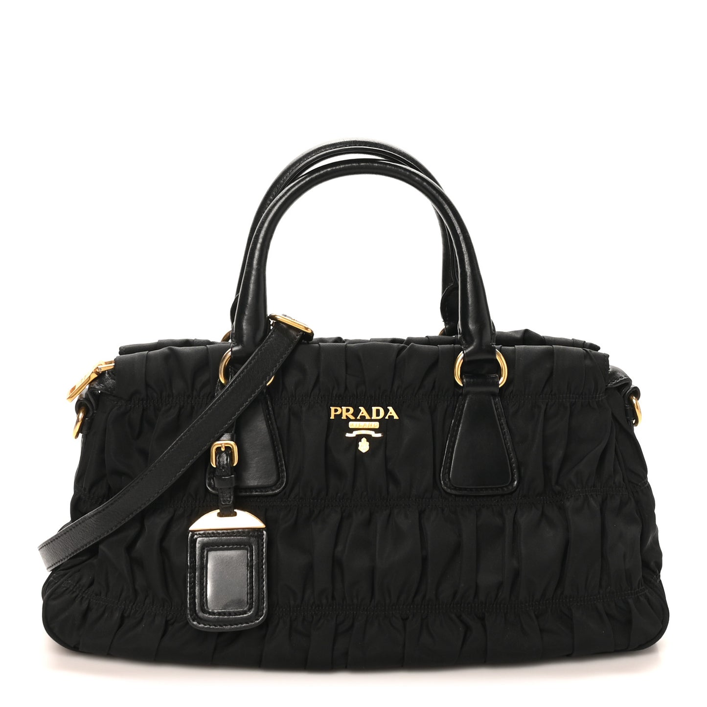 Tessuto Nylon Gaufre Tote Black