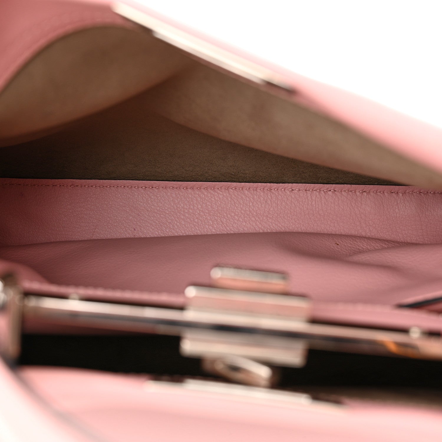 Fendi Vitello Seta Lace Up Medium Peekaboo Iconic Satchel Bubblegum 6 of 17