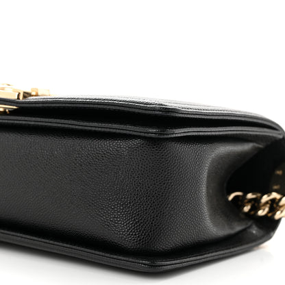 Chanel Caviar Chevron Quilted Medium Boy Flap Black 10 of 13