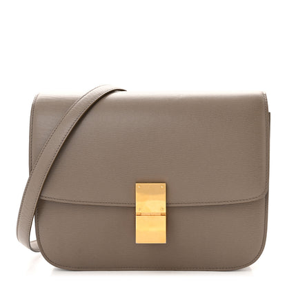 Celine Liege Calfskin Medium Classic Box Flap Bag Taupe 1 of 11