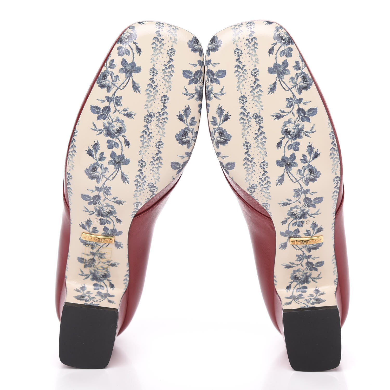 Gucci Malaga Kid GG Victoire 55mm Loafer Pumps 35 Hibiscus Red 5 of 9