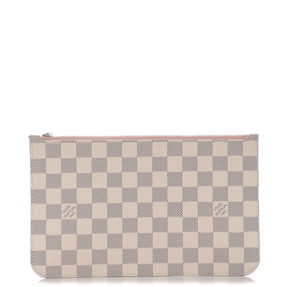 Louis Vuitton Damier Azur Neverfull MM GM Pochette Rose Ballerine 1 of 7