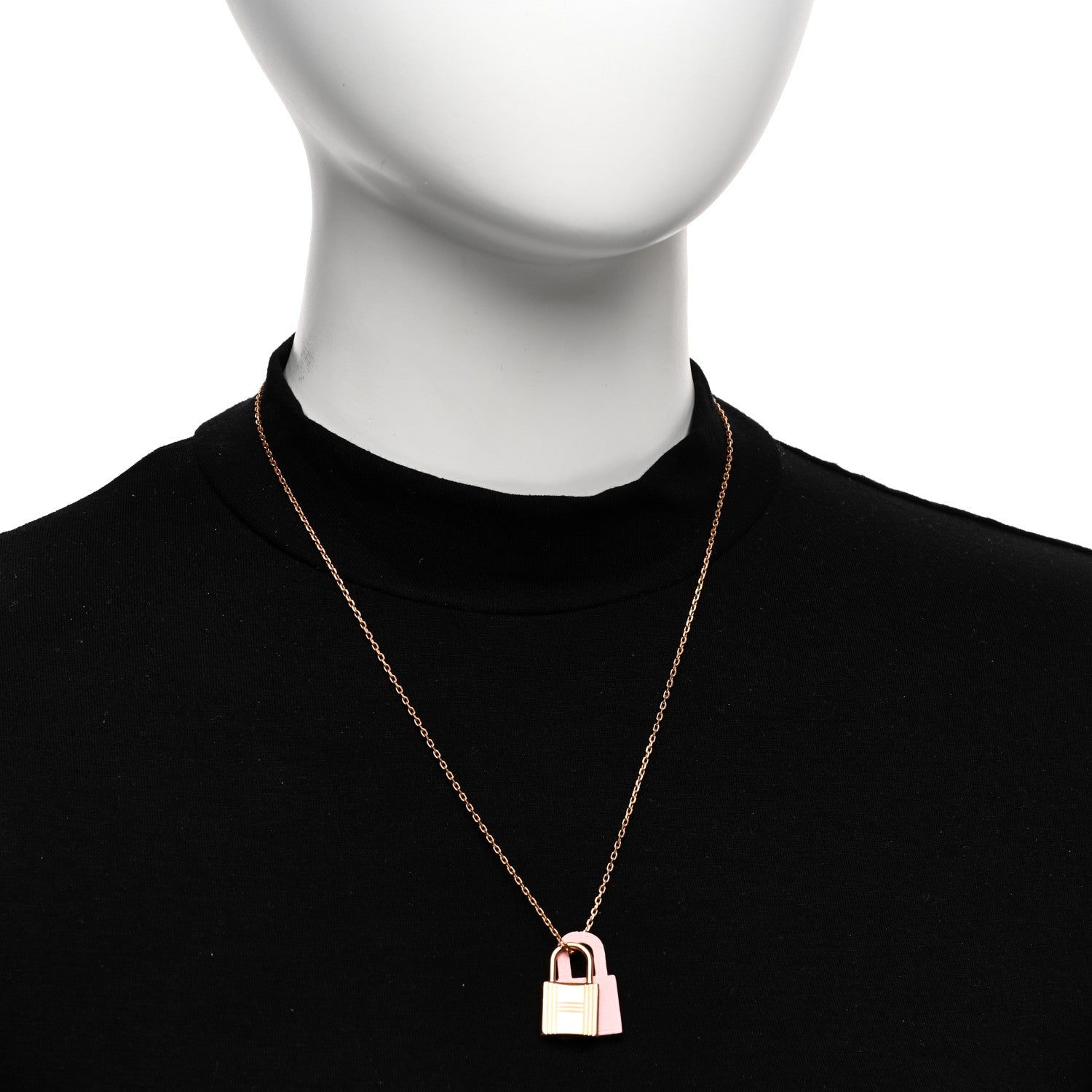 Hermes Swift Small O'Kelly Pendant Necklace Rose Sakura 2 of 6