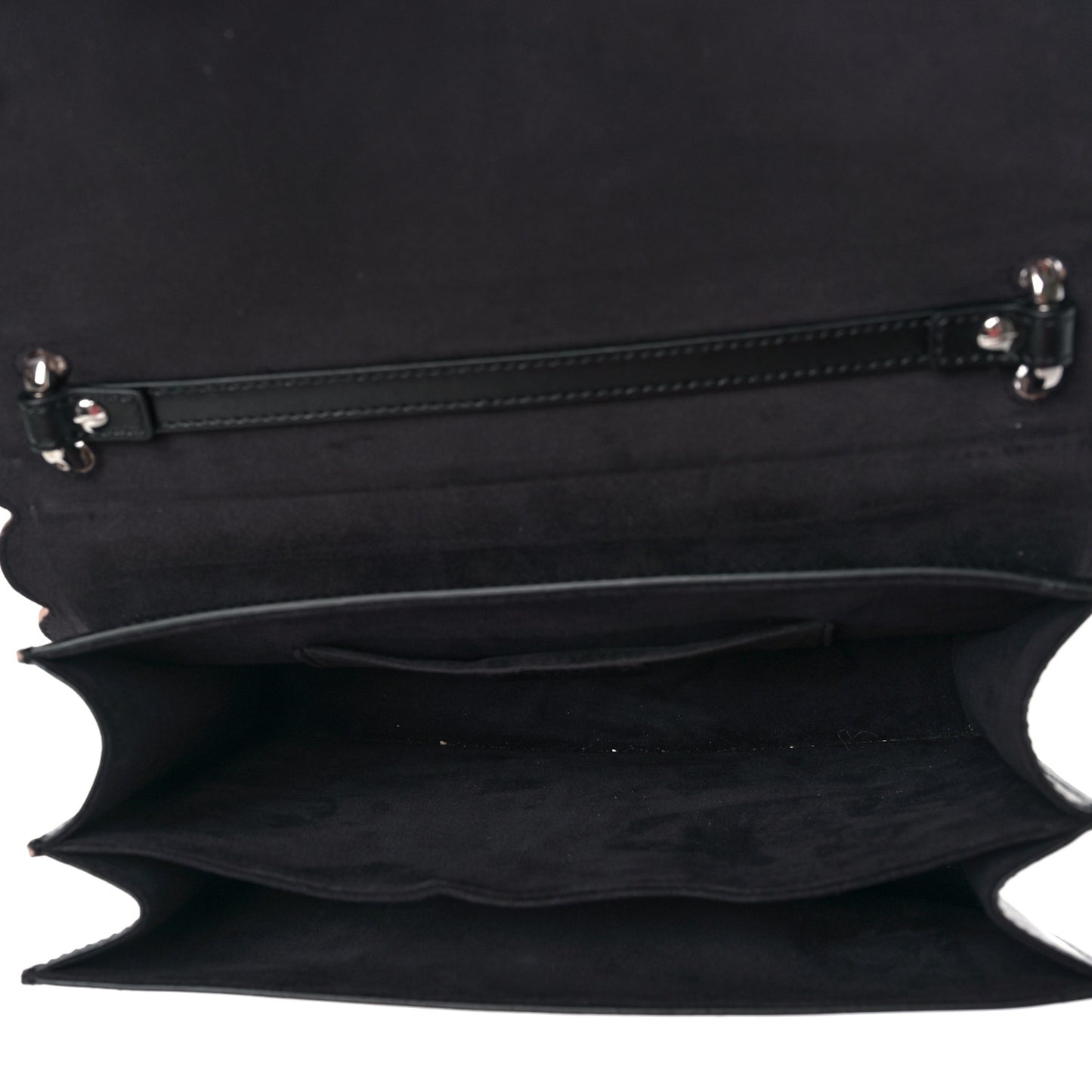 Vitello Liberty Fun Fair Embossed Scalloped Kan I Shoulder Bag Black Multicolor
