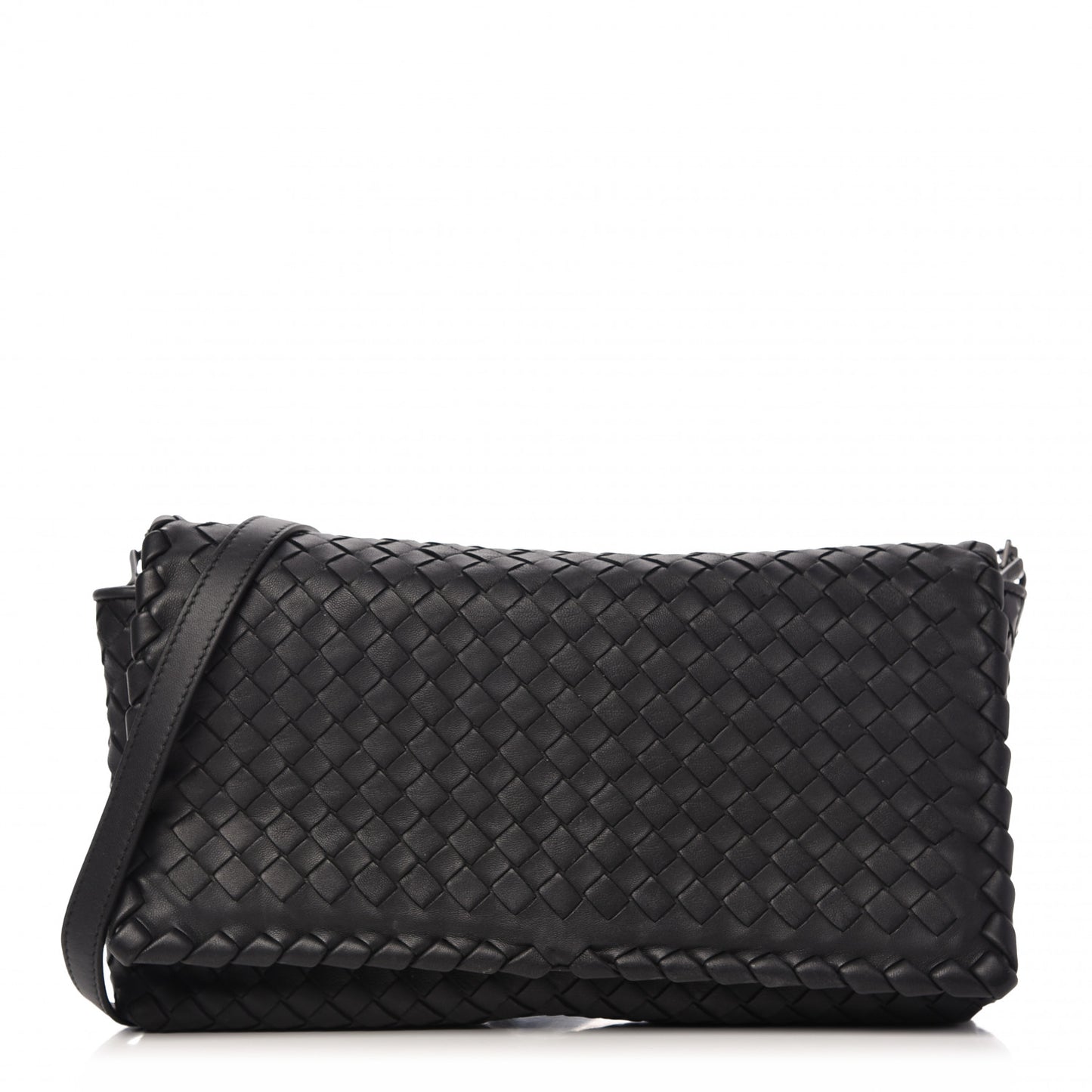 Nappa Intrecciato Dahlia Clutch Crossbody Black