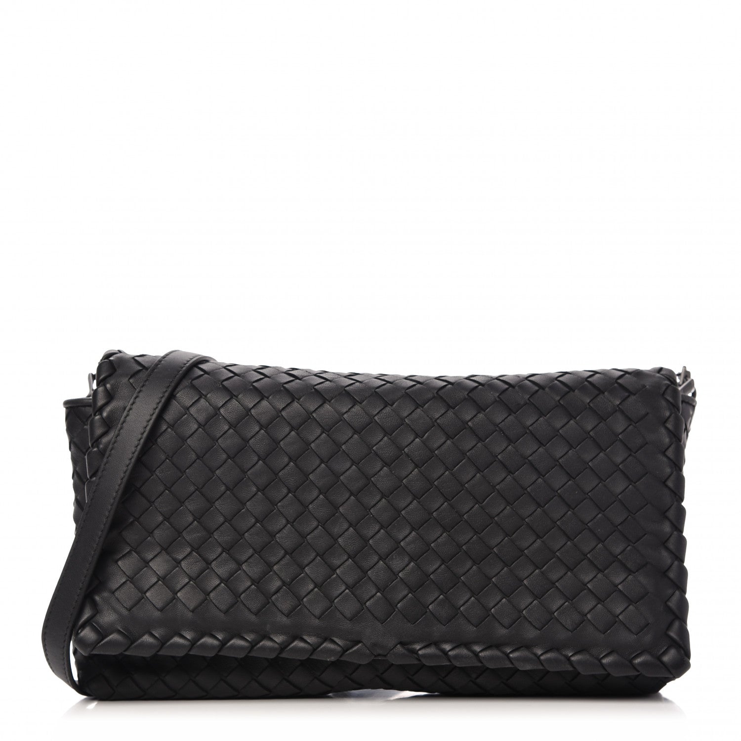 Bottega Veneta Nappa Intrecciato Dahlia Clutch Crossbody Black 1 of 9