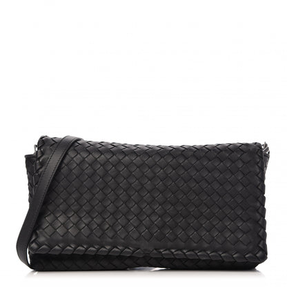 Bottega Veneta Nappa Intrecciato Dahlia Clutch Crossbody Black 1 of 9