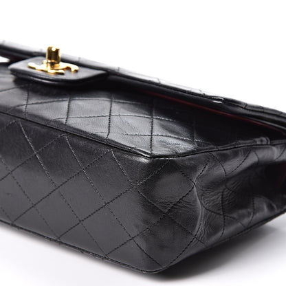 Chanel Lambskin Quilted Medium Double Flap Black 13 of 14