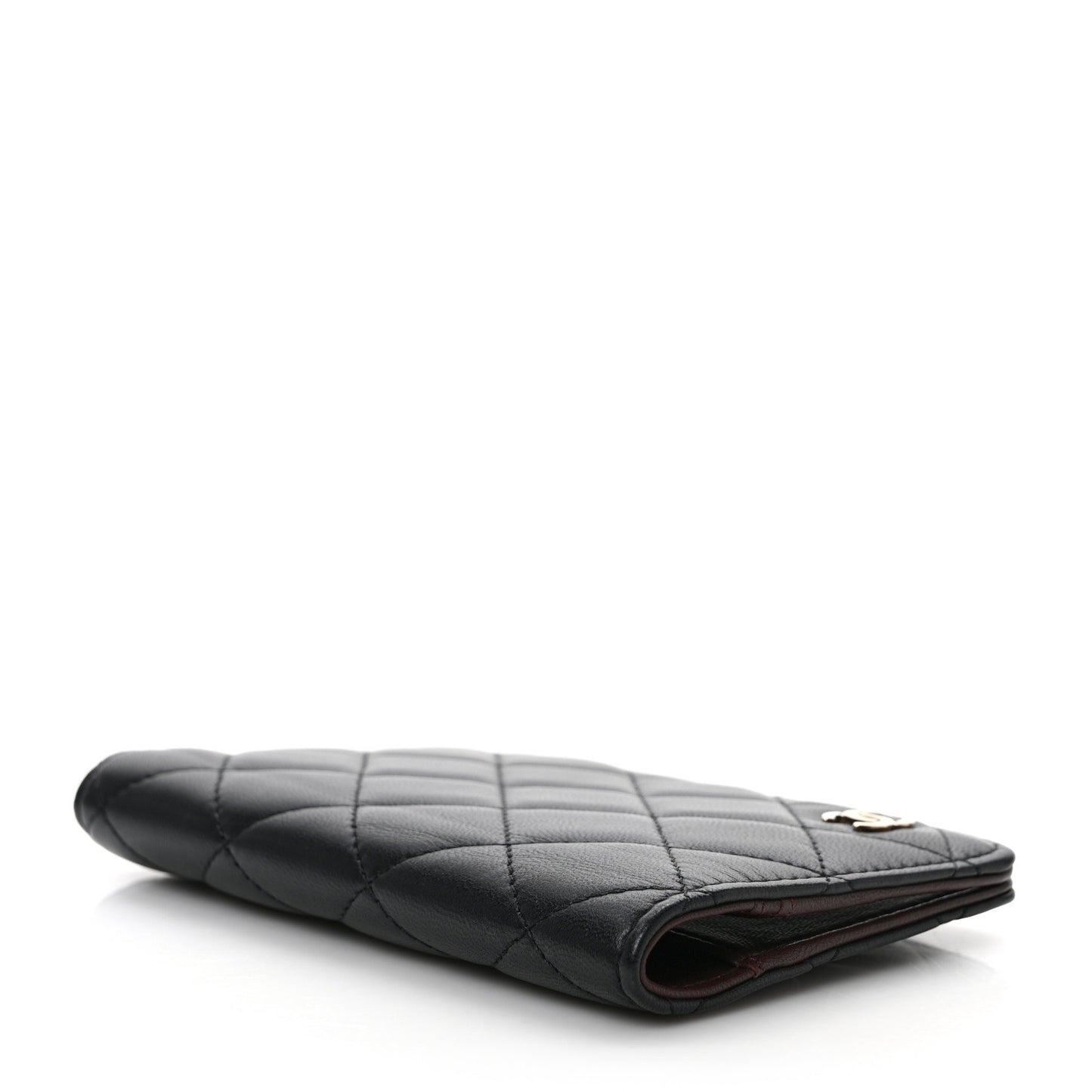 Lambskin Quilted Small Agenda Cover Black