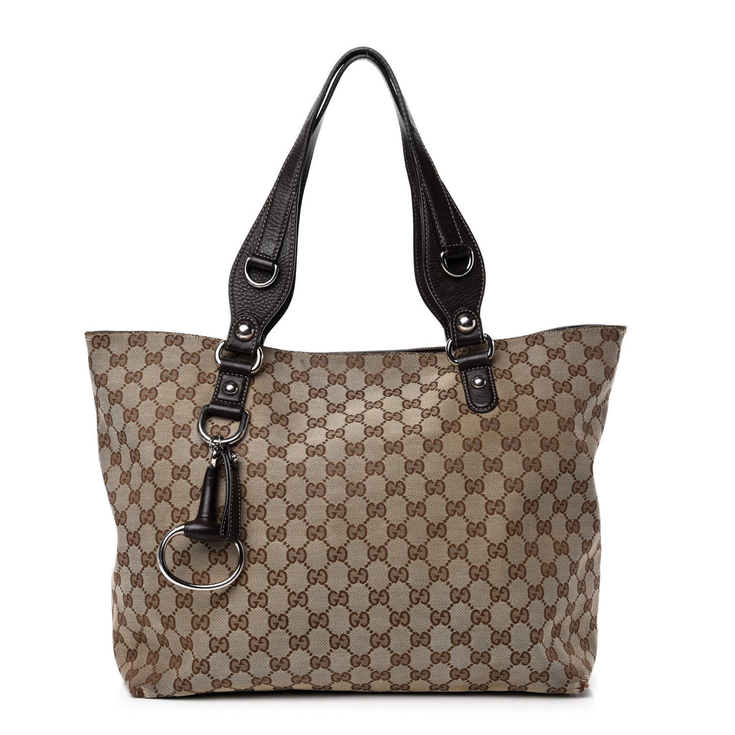 Monogram Medium Icon Bit Tote Dark Brown