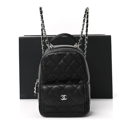 Chanel Caviar Quilted CC Mini Classic Backpack Black 11 of 11