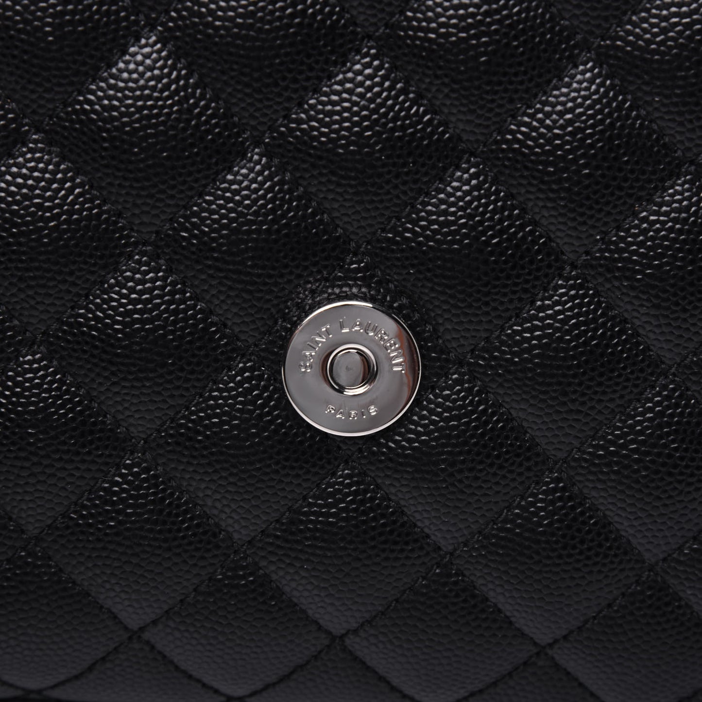 Grain De Poudre Textured Mixed Matelasse Triquilt Medium Monogram Satchel Black