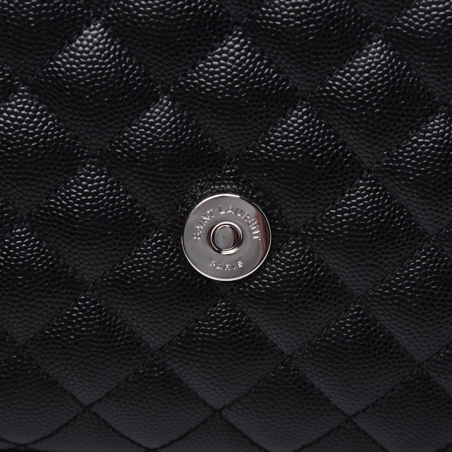 Saint Laurent Grain De Poudre Textured Mixed Matelasse Triquilt Medium Monogram Satchel Black 11 of 16