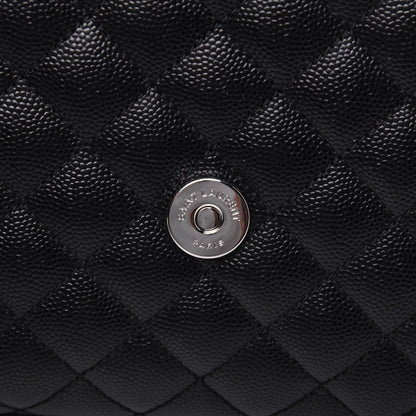 Saint Laurent Grain De Poudre Textured Mixed Matelasse Triquilt Medium Monogram Satchel Black 11 of 16